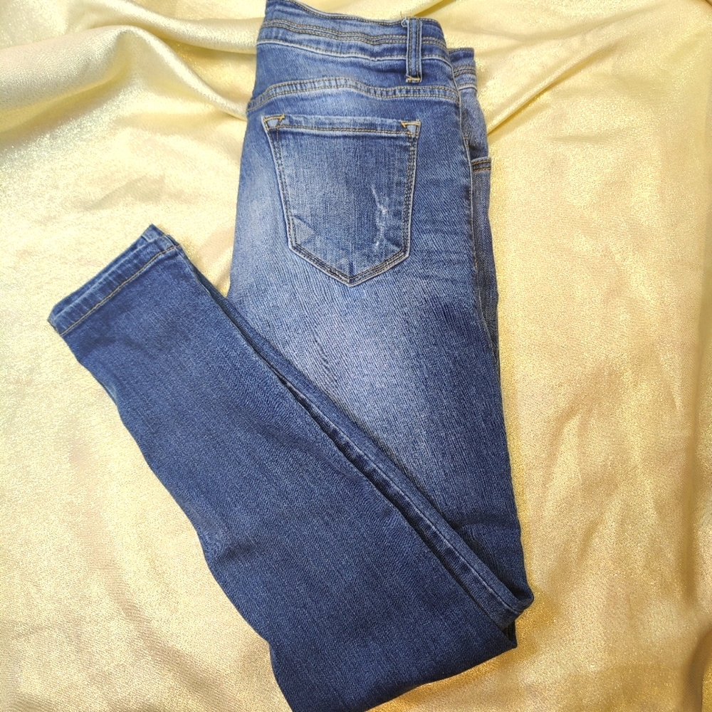 Kancan distressed women's skinny jeans w7 27